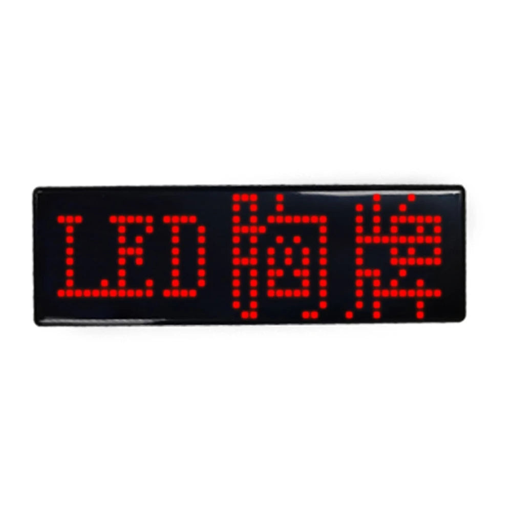 Bluetooth Led Name Badge Diy Programmable Scrolling Message Board Mini Lcd Display Pattern Display for Party Meeting