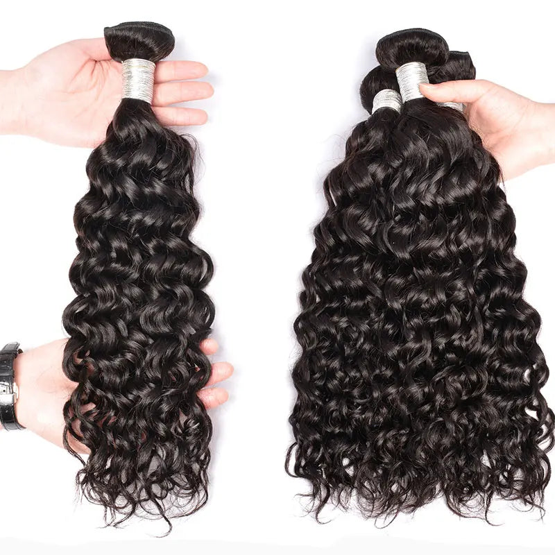 Water Wave Bundles 10A Peruvian Virgin 100% Human Hair Bundles 30 32 Inch 1 3 4 Bundles Deal Wet And Wavy Curly Hair Extensions
