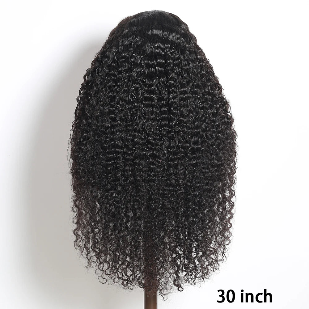 13x6 Bye Bye Knots Glueless Lace Frontal Human Hair Curly Wigs Pre Plucked Real 100% Human Hair Wigs Ready to Wear and Go 250%