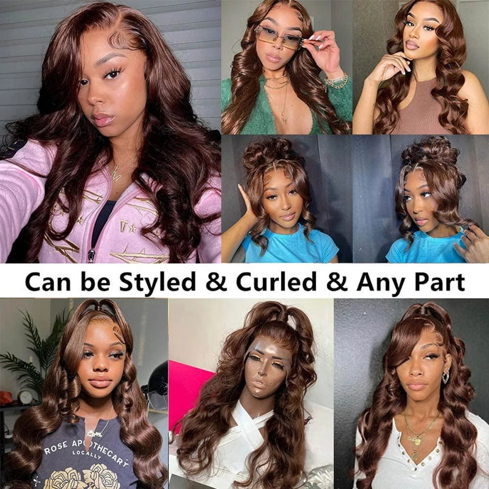 Chocolate Brown Body Wave Bundles Human Hair Weave Bundles Brazilian Hair Extensions 30 Inch Raw Hair Bundles 100% Human Hair