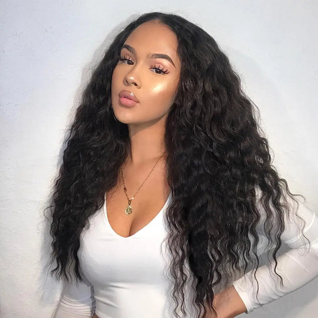 Water Wave Bundles 10A Peruvian Virgin 100% Human Hair Bundles 30 32 Inch 1 3 4 Bundles Deal Wet And Wavy Curly Hair Extensions
