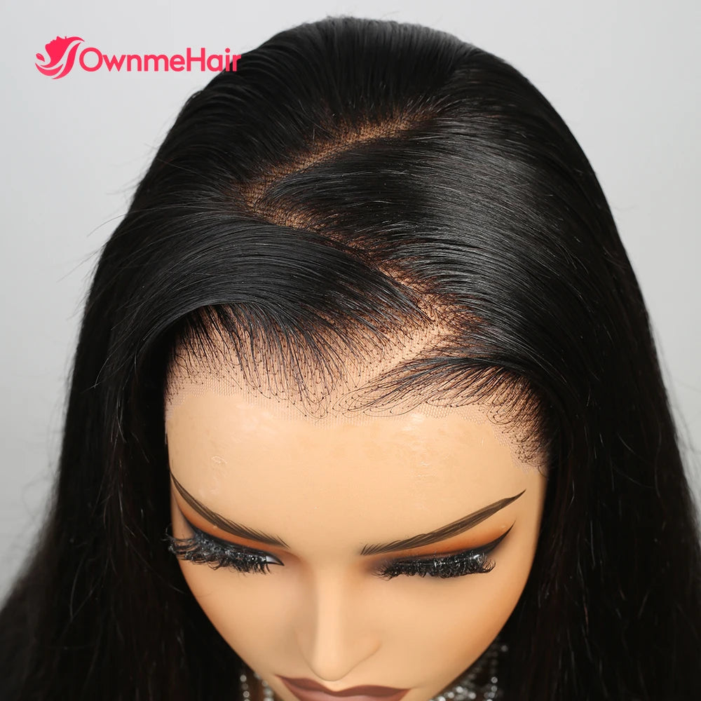 13x6 Bye Bye Knots Glueless Lace Frontal Human Hair Curly Wigs Pre Plucked Real 100% Human Hair Wigs Ready to Wear and Go 250%