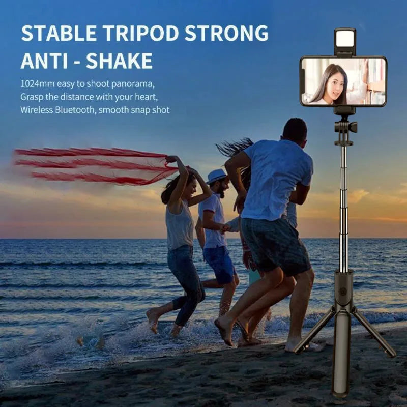 2025 new Selfie Stick Extendable Tripod Phone with,Group Selfies Live Streaming Video Recording Compatible with All Cellphones