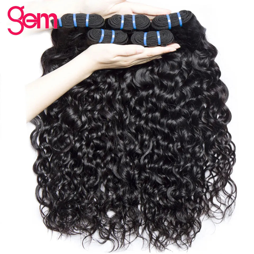 Water Wave Bundles 10A Peruvian Virgin 100% Human Hair Bundles 30 32 Inch 1 3 4 Bundles Deal Wet And Wavy Curly Hair Extensions