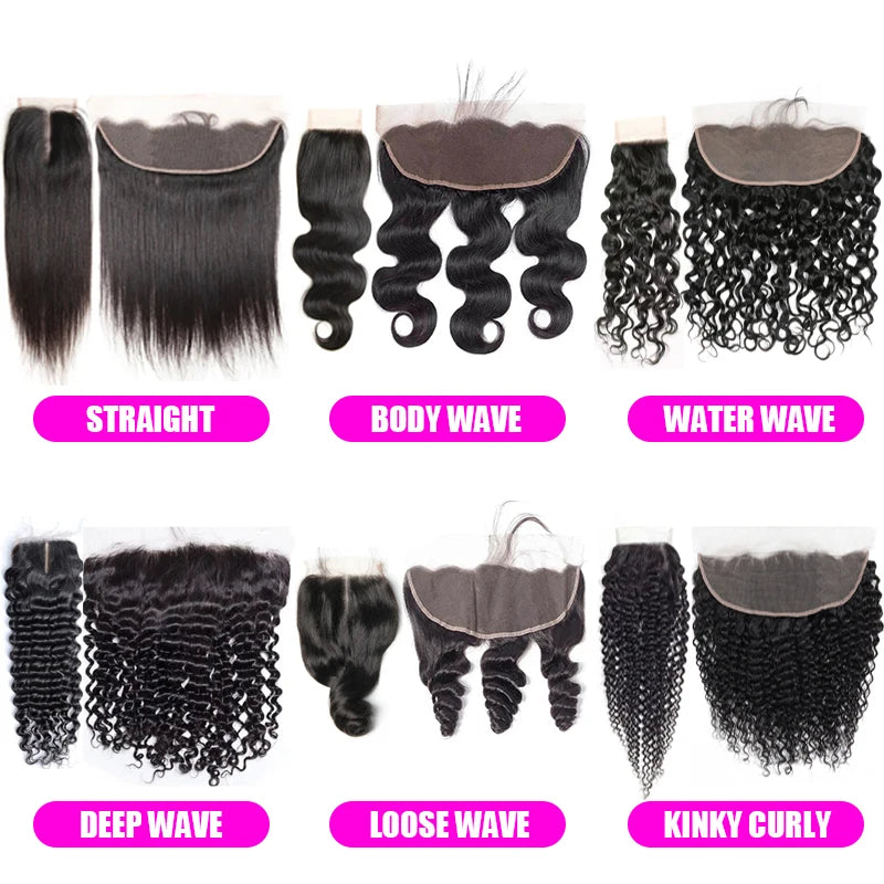 13x4 Lace Frontal Pre Plucked Natural Hairline Straight Remy Human Hair Closure Body Wave Transparent Lace Frontal