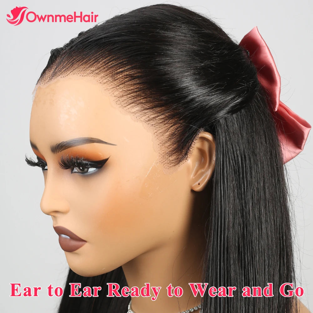 13x6 Bye Bye Knots Glueless Lace Frontal Human Hair Curly Wigs Pre Plucked Real 100% Human Hair Wigs Ready to Wear and Go 250%