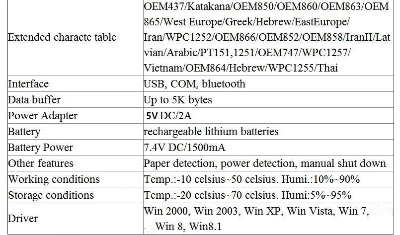 PT210 Mini Receipt Printer 58mm Portable Thermal Ticket Printer Android IOS Windows Wireless Bluetooth List Bill Maker With Plug