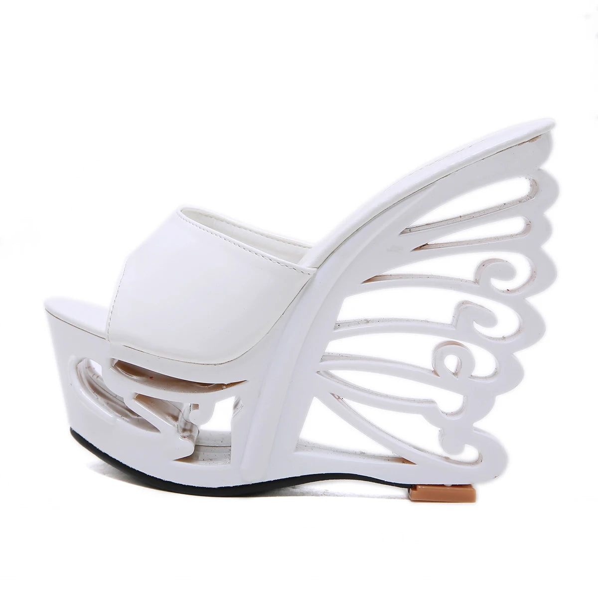 Voesnees Women's slippers 2021 New Hollow out High Heels 15 cm Platform Female Strange Strange Style Women Shoes Ladies Slides