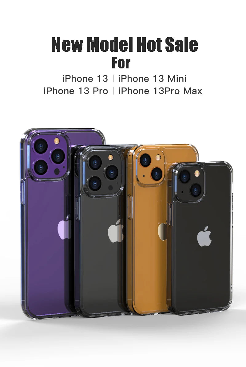 Luxury Tempered Glass Clear Case For iPhone 16 15 14 12 13 Mini 11 Pro XS Max X XR 15 7 8 16Plus SE Transparent Hard Case Fundas