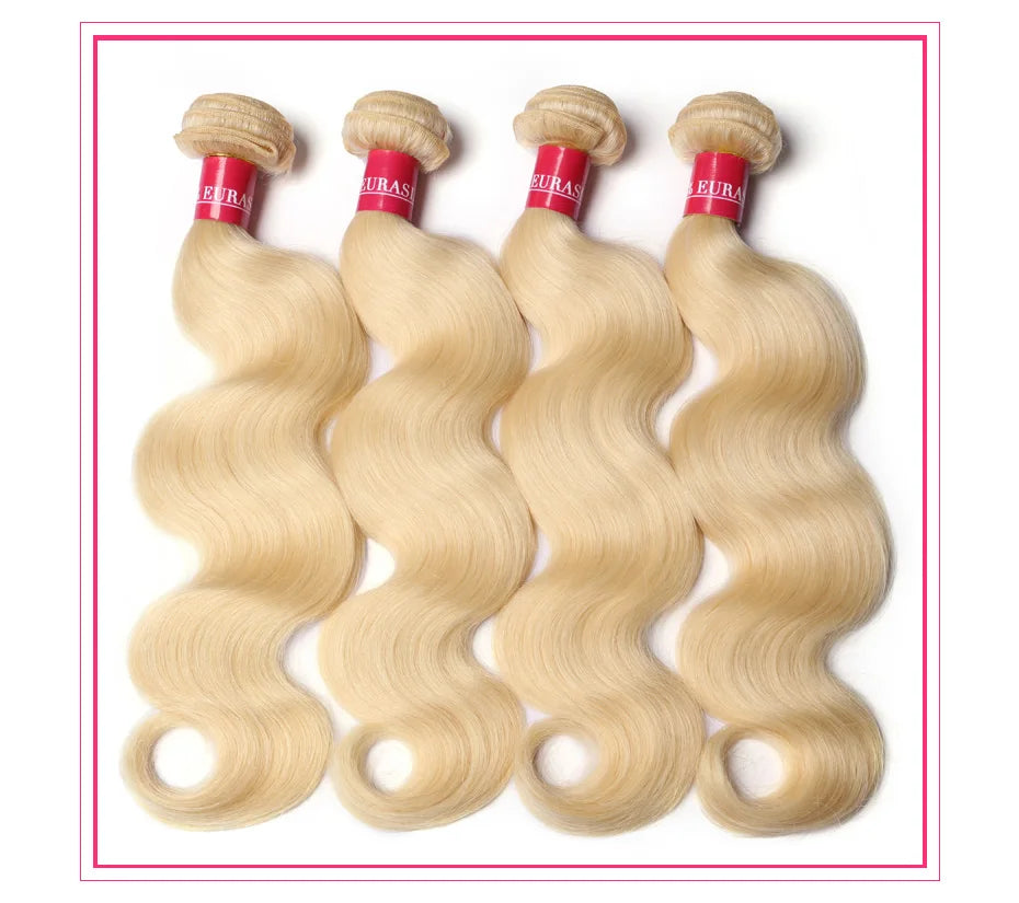 Alimonica Bundles 613 Honey Blonde Remy Brazilian Body Wave  Hair Weave Weft Remy Human Hair Bundles 8 - 40 Inch Free Shipping