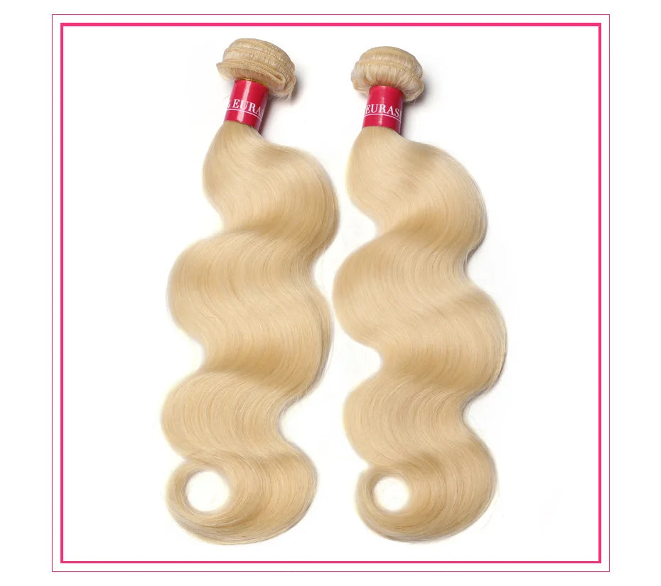 Alimonica Bundles 613 Honey Blonde Remy Brazilian Body Wave  Hair Weave Weft Remy Human Hair Bundles 8 - 40 Inch Free Shipping