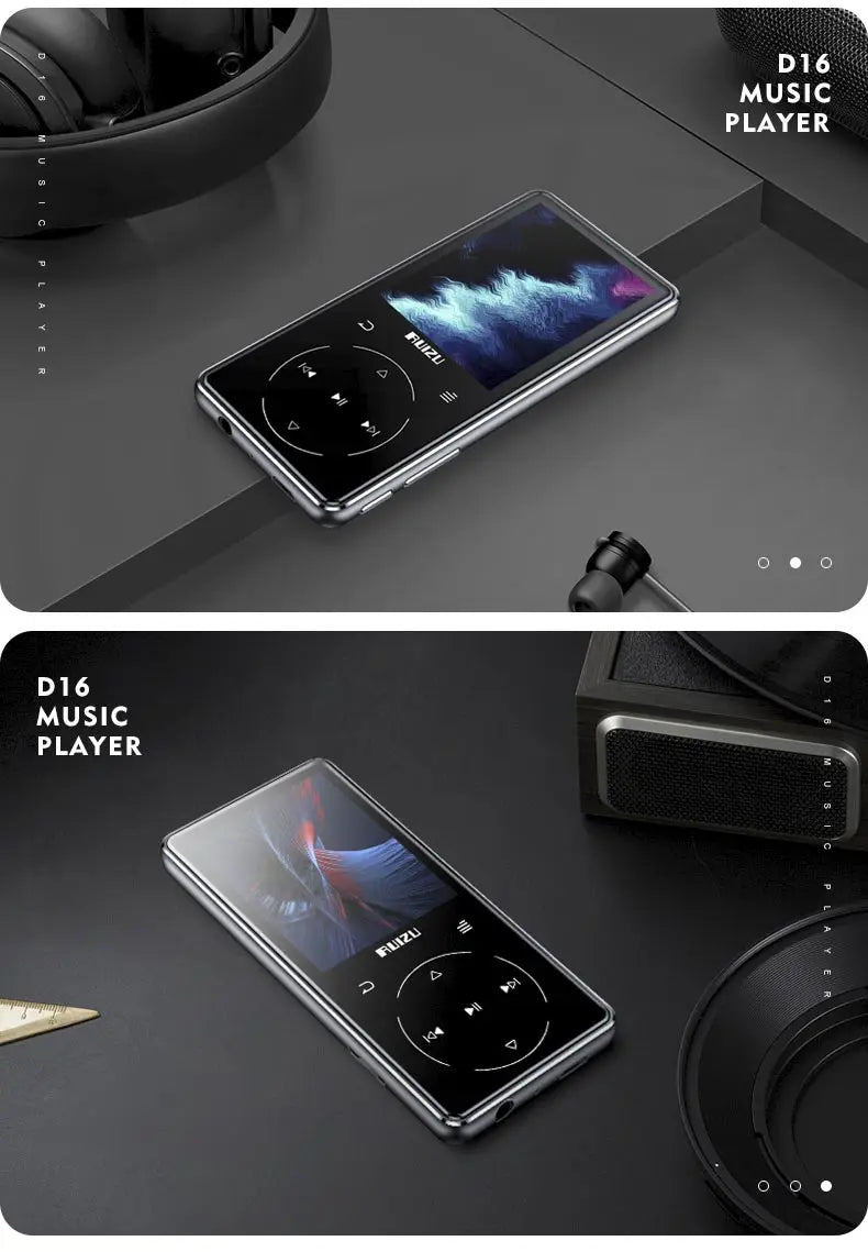 Original RUIZU D16 MP4 Player 8GB/16GB 2.4 inch Screen Bluetooth FM Radio Voice Recorder E-Book Video Portable Audio player
