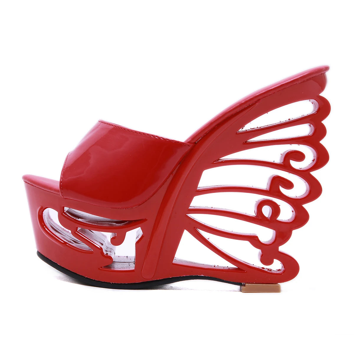 Voesnees Women's slippers 2021 New Hollow out High Heels 15 cm Platform Female Strange Strange Style Women Shoes Ladies Slides