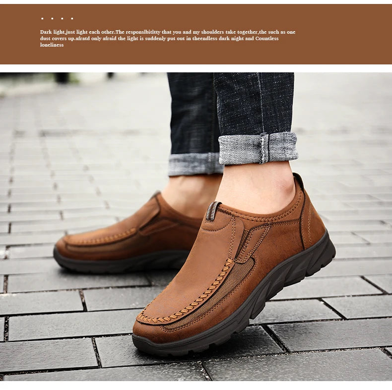 Men Casual Shoes Brand 2022 Fashion Mens Loafers Moccasins Breathable Slip on Retro Driving Shoes Men Sneakers Plus Size 39-48