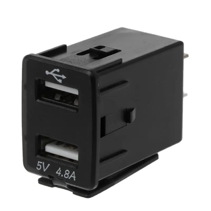 12V Dual USB Car Charger LED Voltmeter 4.8A Power Adapter For Nissan Smart Phone