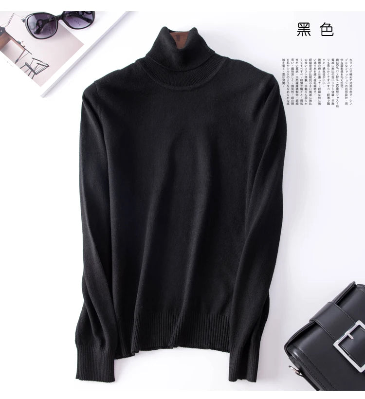 Cashmere Pullover Turtleneck Sweater Women 2023 Autumn Winter Clothes Female Jumper Pull Femme Hiver Basic Warm Knitted Sweaters