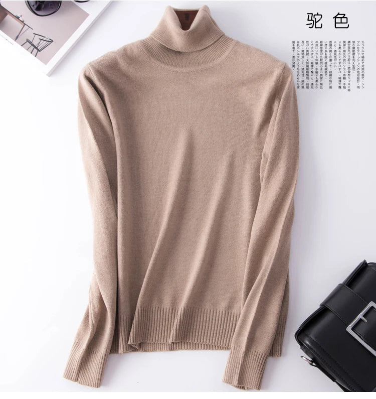 Cashmere Pullover Turtleneck Sweater Women 2023 Autumn Winter Clothes Female Jumper Pull Femme Hiver Basic Warm Knitted Sweaters