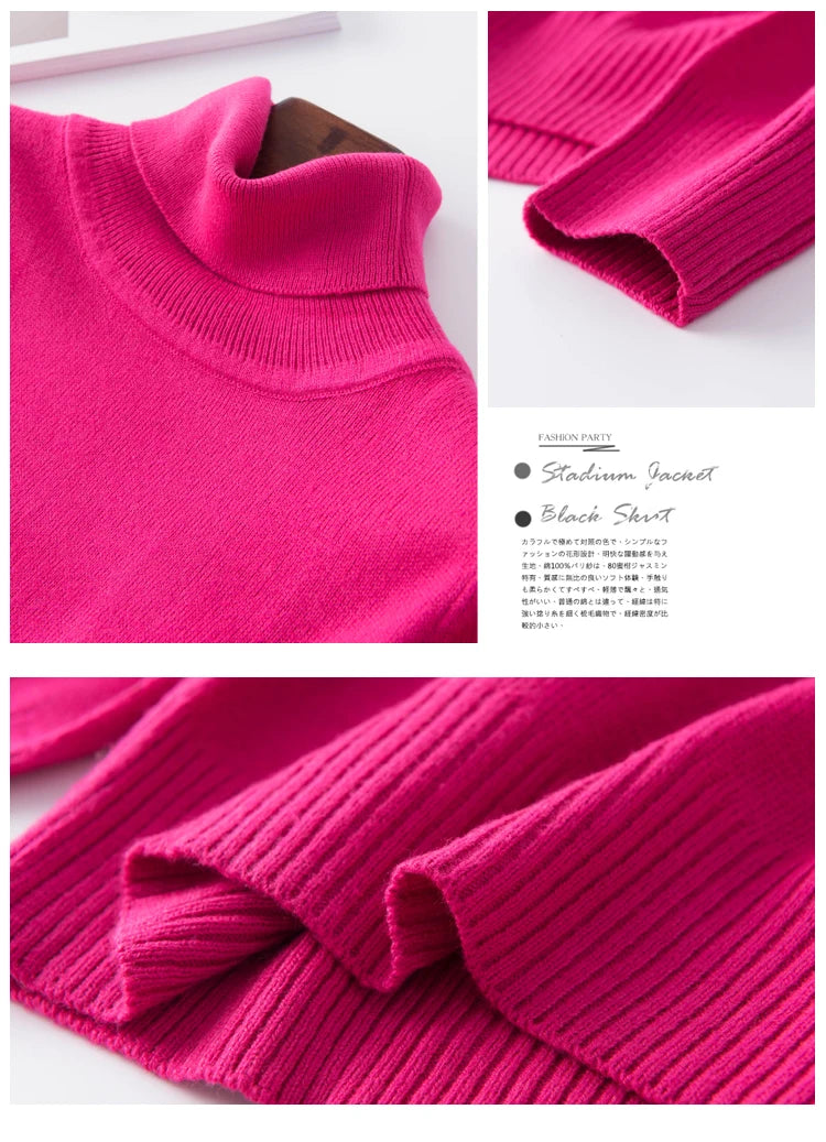 Cashmere Pullover Turtleneck Sweater Women 2023 Autumn Winter Clothes Female Jumper Pull Femme Hiver Basic Warm Knitted Sweaters