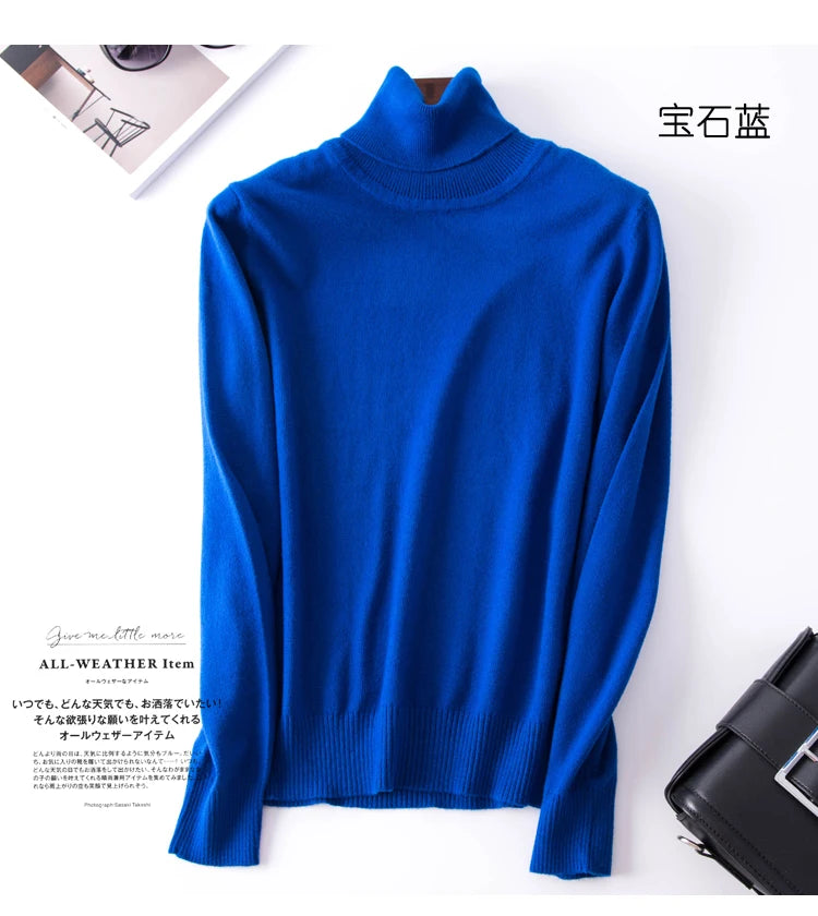 Cashmere Pullover Turtleneck Sweater Women 2023 Autumn Winter Clothes Female Jumper Pull Femme Hiver Basic Warm Knitted Sweaters