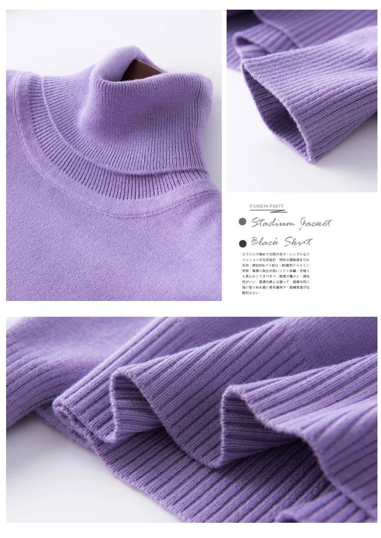 Cashmere Pullover Turtleneck Sweater Women 2023 Autumn Winter Clothes Female Jumper Pull Femme Hiver Basic Warm Knitted Sweaters
