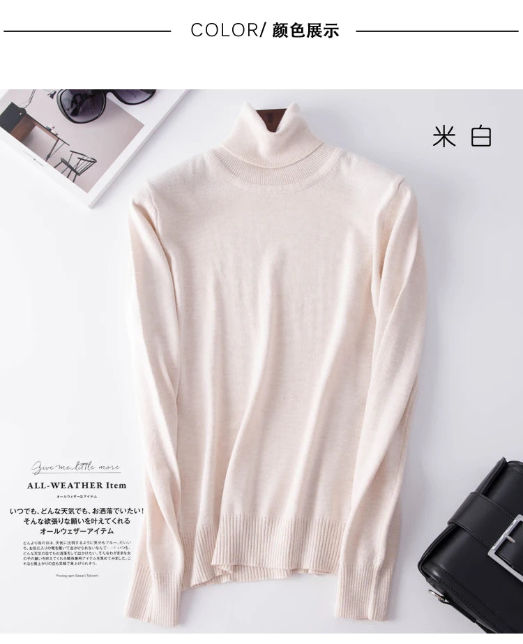 Cashmere Pullover Turtleneck Sweater Women 2023 Autumn Winter Clothes Female Jumper Pull Femme Hiver Basic Warm Knitted Sweaters