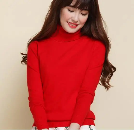 Cashmere Pullover Turtleneck Sweater Women 2023 Autumn Winter Clothes Female Jumper Pull Femme Hiver Basic Warm Knitted Sweaters
