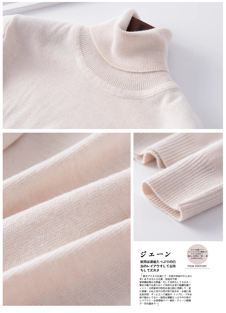 Cashmere Pullover Turtleneck Sweater Women 2023 Autumn Winter Clothes Female Jumper Pull Femme Hiver Basic Warm Knitted Sweaters