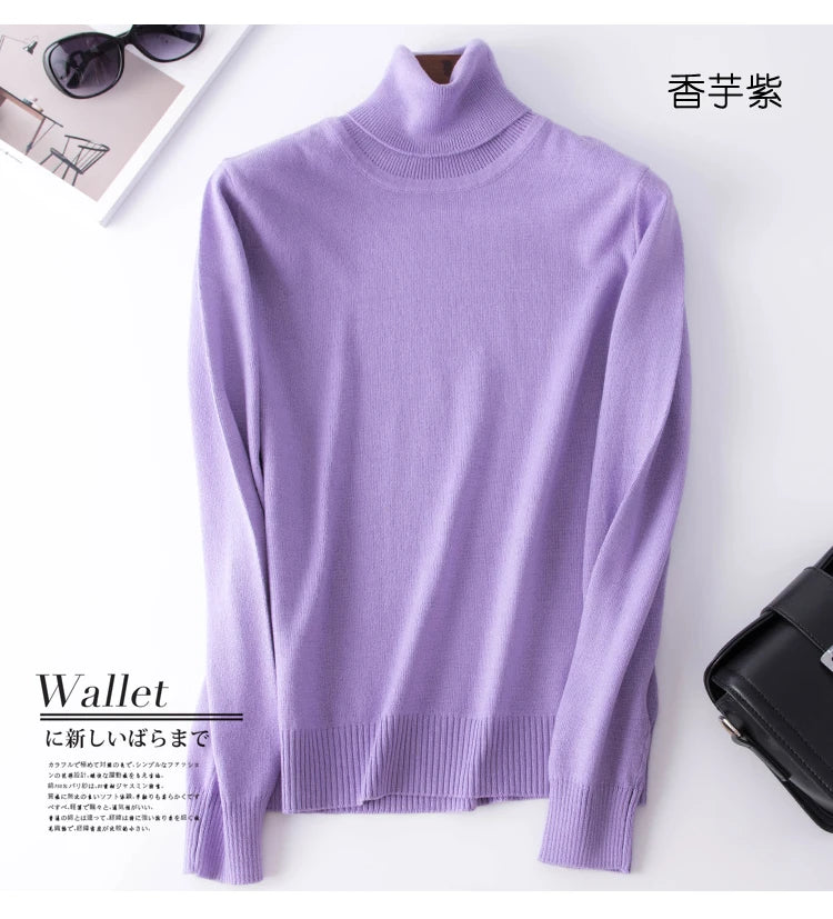 Cashmere Pullover Turtleneck Sweater Women 2023 Autumn Winter Clothes Female Jumper Pull Femme Hiver Basic Warm Knitted Sweaters
