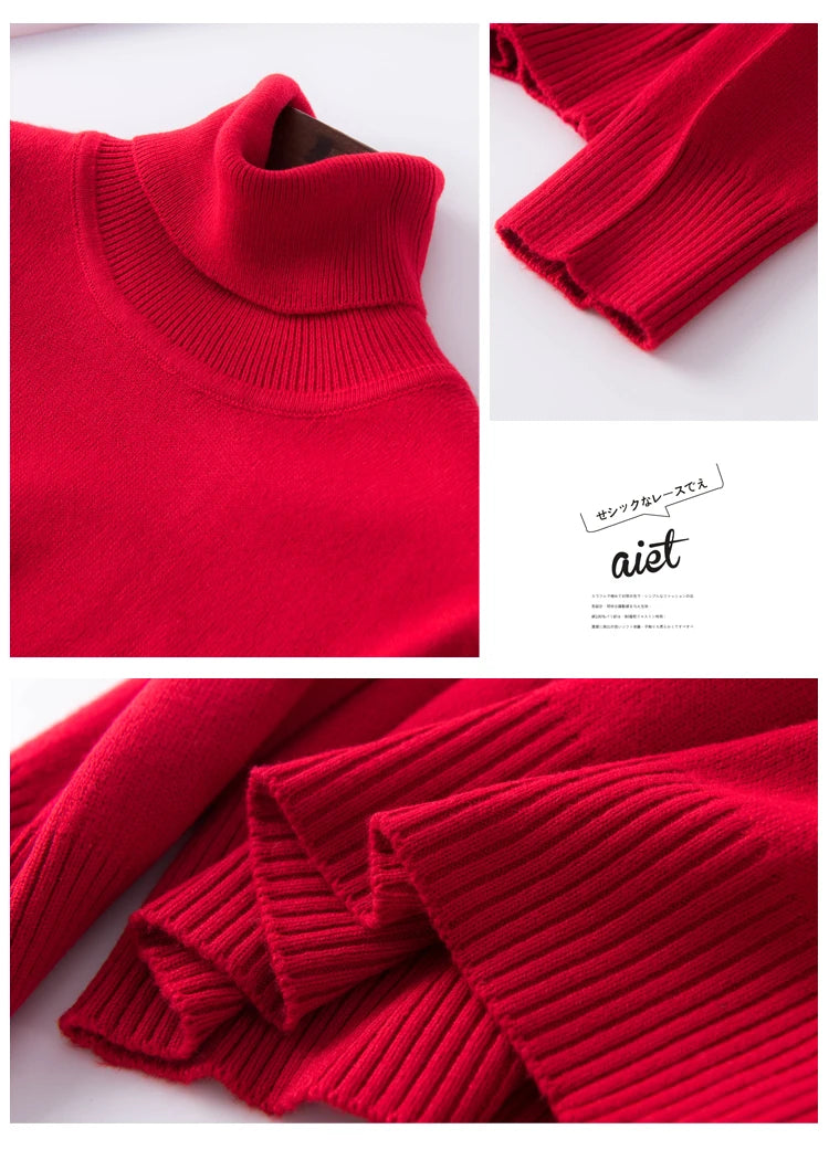 Cashmere Pullover Turtleneck Sweater Women 2023 Autumn Winter Clothes Female Jumper Pull Femme Hiver Basic Warm Knitted Sweaters