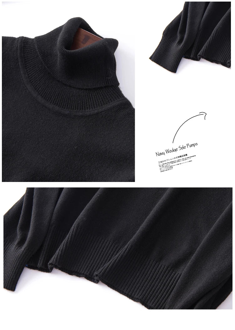 Cashmere Pullover Turtleneck Sweater Women 2023 Autumn Winter Clothes Female Jumper Pull Femme Hiver Basic Warm Knitted Sweaters