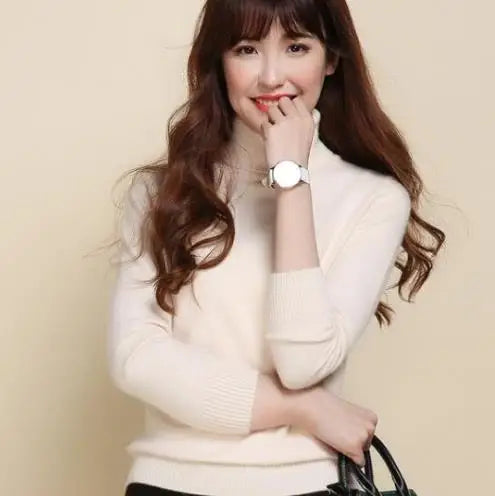 Cashmere Pullover Turtleneck Sweater Women 2023 Autumn Winter Clothes Female Jumper Pull Femme Hiver Basic Warm Knitted Sweaters
