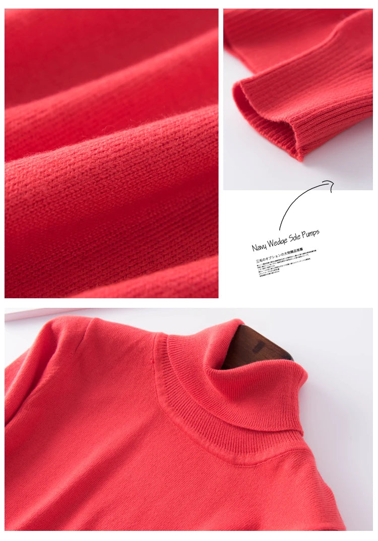 Cashmere Pullover Turtleneck Sweater Women 2023 Autumn Winter Clothes Female Jumper Pull Femme Hiver Basic Warm Knitted Sweaters