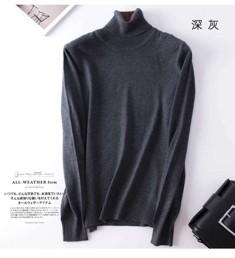 Cashmere Pullover Turtleneck Sweater Women 2023 Autumn Winter Clothes Female Jumper Pull Femme Hiver Basic Warm Knitted Sweaters