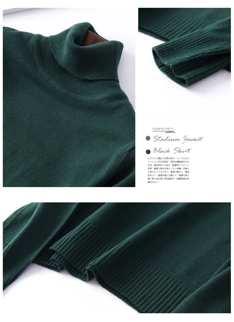 Cashmere Pullover Turtleneck Sweater Women 2023 Autumn Winter Clothes Female Jumper Pull Femme Hiver Basic Warm Knitted Sweaters