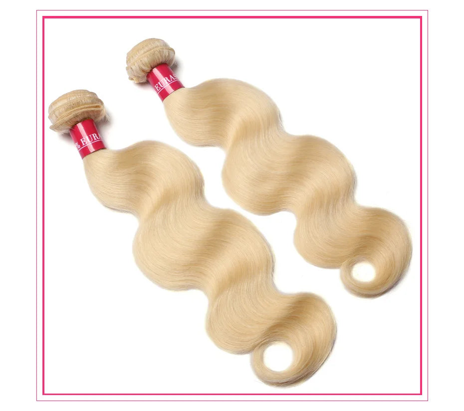 Alimonica Bundles 613 Honey Blonde Remy Brazilian Body Wave  Hair Weave Weft Remy Human Hair Bundles 8 - 40 Inch Free Shipping