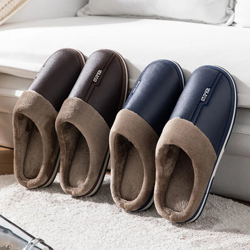 Size 47 48 49 50 Men Autumn Winter Warm Big Size Cotton Slippers Large Size Plus Home Bedroom Casual Shoes House Indoor Slides