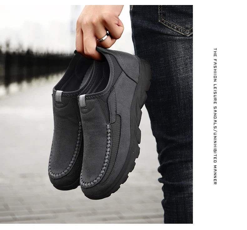 Men Casual Shoes Brand 2022 Fashion Mens Loafers Moccasins Breathable Slip on Retro Driving Shoes Men Sneakers Plus Size 39-48