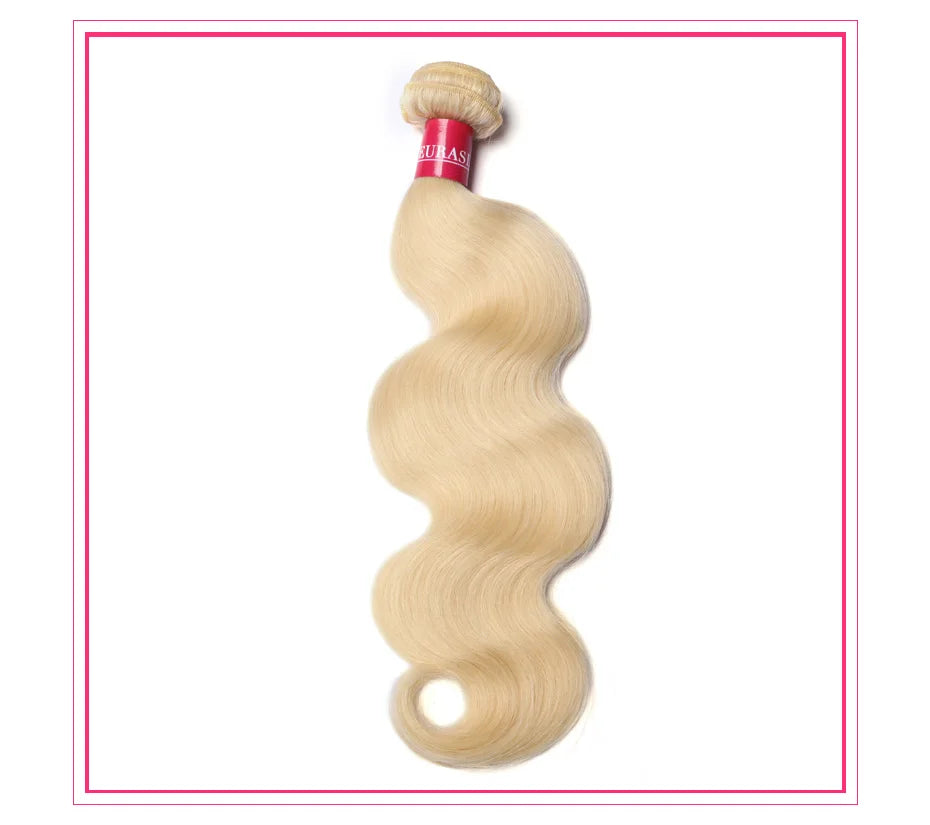 Alimonica Bundles 613 Honey Blonde Remy Brazilian Body Wave  Hair Weave Weft Remy Human Hair Bundles 8 - 40 Inch Free Shipping