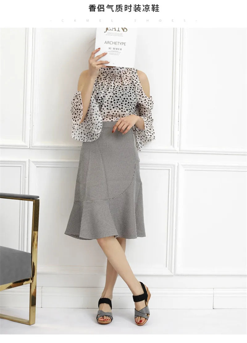 BEYARNE  Sandals Women Summer Shoes Elegant Ladies Weave Rome Sandalias Fashion Female Comfortable Wedges Sandals Large Size