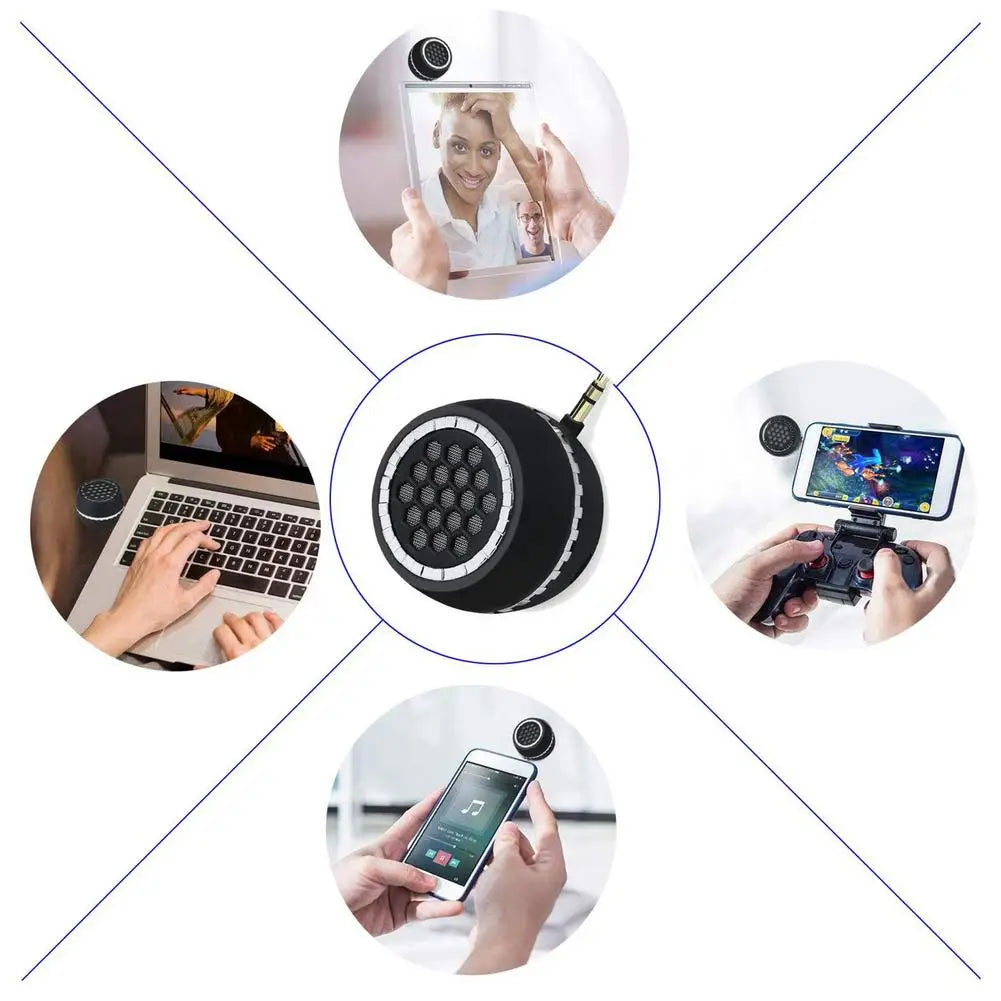 Mini Wireless Speaker Subwoofer Hifi Portable 3D Stereo Universal 3.5Mm Jack Speaker for iPhone Tablet Laptop PC for Streaming