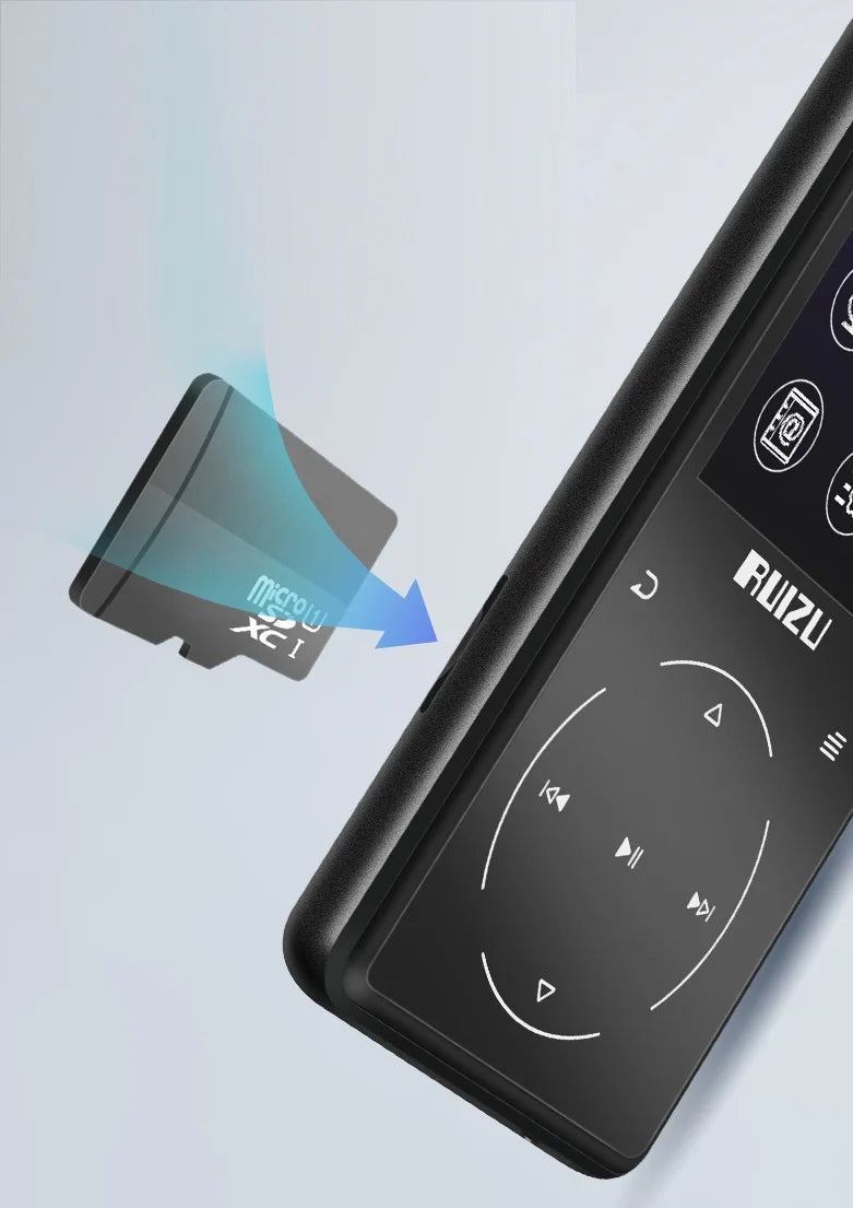 Original RUIZU D16 MP4 Player 8GB/16GB 2.4 inch Screen Bluetooth FM Radio Voice Recorder E-Book Video Portable Audio player