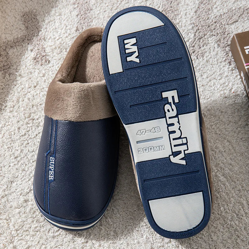 Size 47 48 49 50 Men Autumn Winter Warm Big Size Cotton Slippers Large Size Plus Home Bedroom Casual Shoes House Indoor Slides
