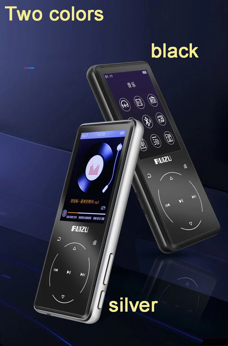 Original RUIZU D16 MP4 Player 8GB/16GB 2.4 inch Screen Bluetooth FM Radio Voice Recorder E-Book Video Portable Audio player