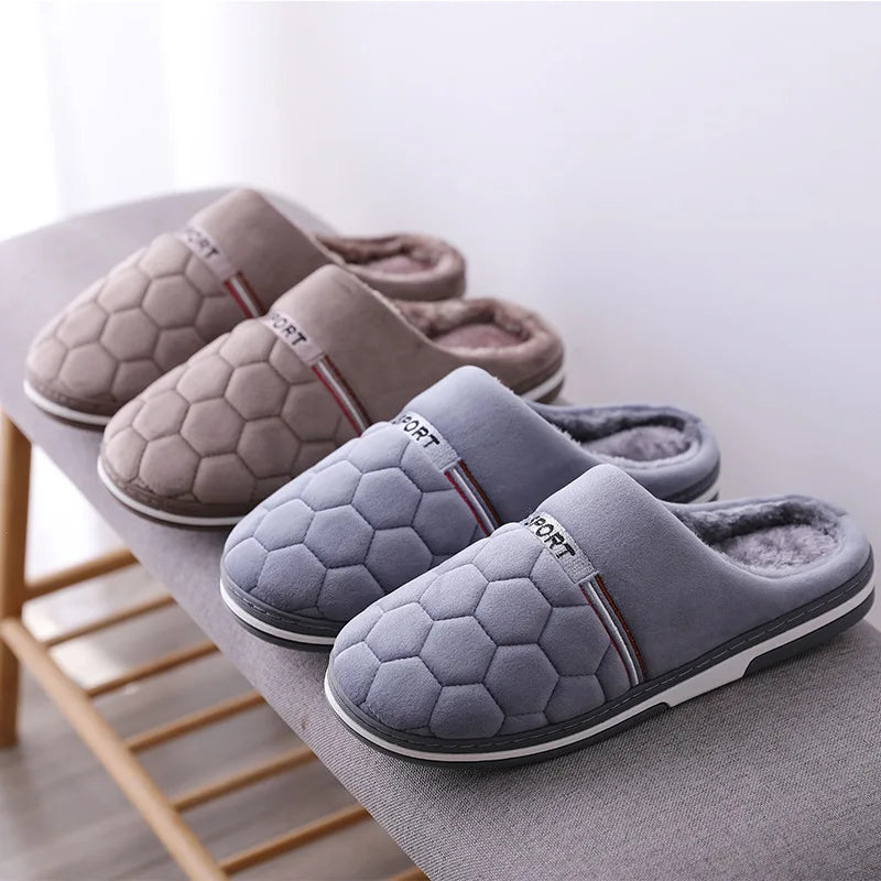 Size 47 48 49 50 Men Autumn Winter Warm Big Size Cotton Slippers Large Size Plus Home Bedroom Casual Shoes House Indoor Slides