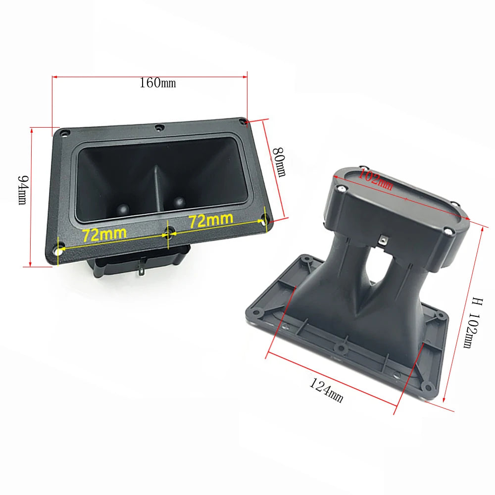 6 Inch 150 W Dual Piezo Tweeters High-Power Square Speaker Buzzer Treble Piezo Driving Head Home DIY Subwoofer Stage Loudspeaker