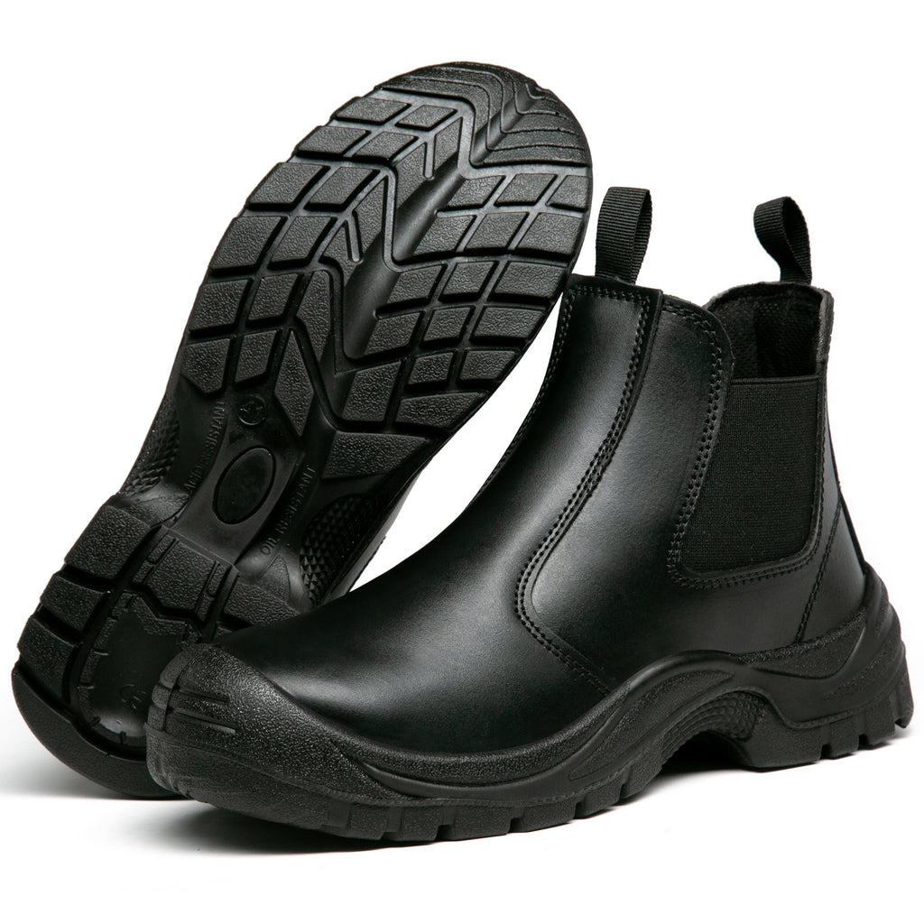 2025 New Work Safety Boots waterproof leather boots Men shoes Non-slip Indestructible shoes Protection boots Work shoes quality