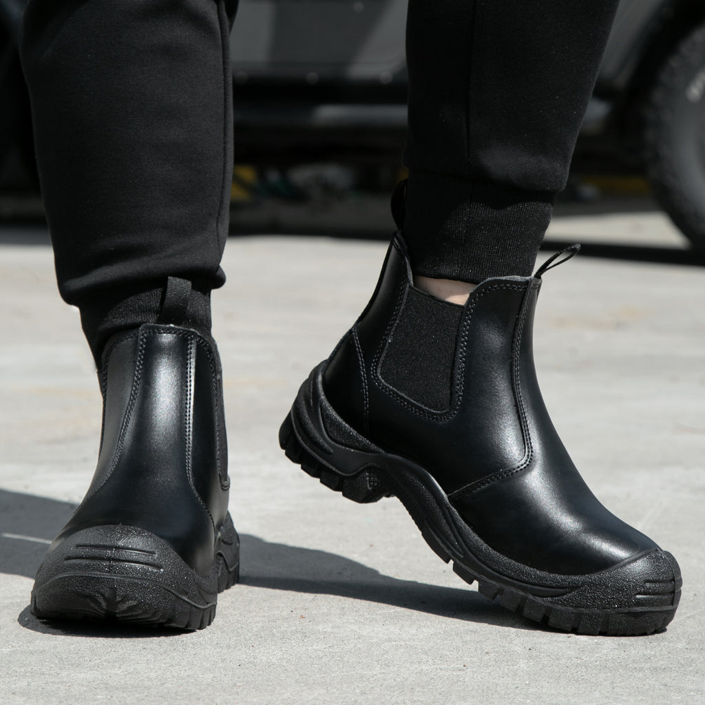 2025 New Work Safety Boots waterproof leather boots Men shoes Non-slip Indestructible shoes Protection boots Work shoes quality