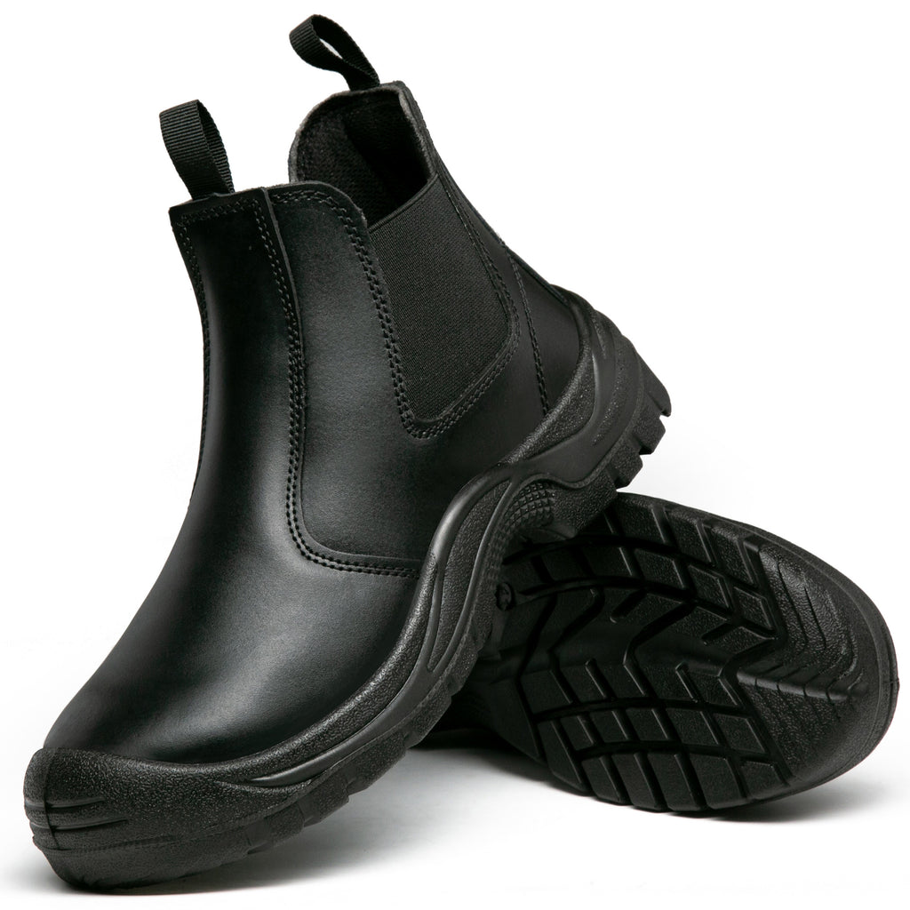 2025 New Work Safety Boots waterproof leather boots Men shoes Non-slip Indestructible shoes Protection boots Work shoes quality