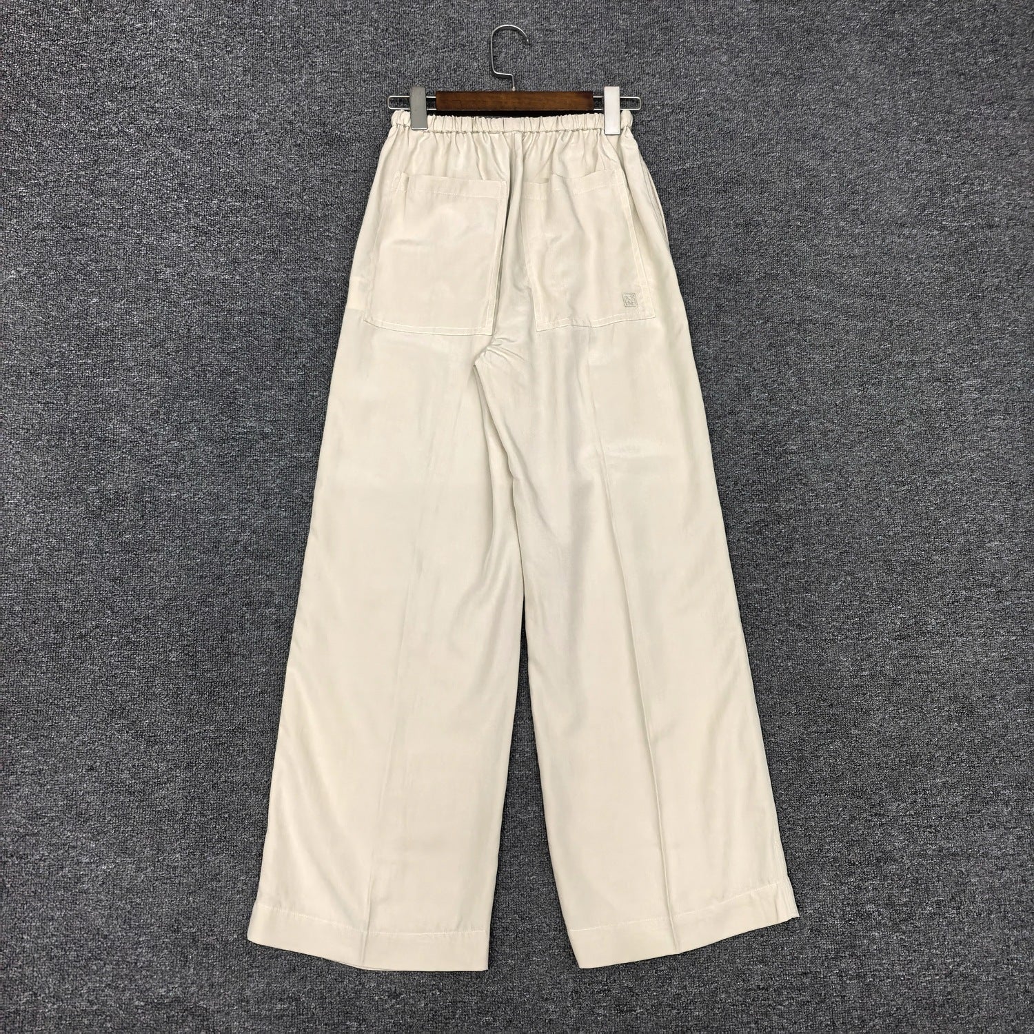 Women 2025 Summer Simple New Style Linen Blend Drawstring High Waist Wide-leg Trousers