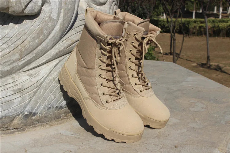 Wear resistant tactical boots for both men and women waterproof security shoes outdoor hiking boot high top desert boots for men
